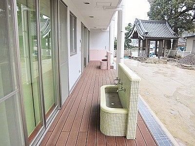 つぼみ・花組の部屋から出られるテラス